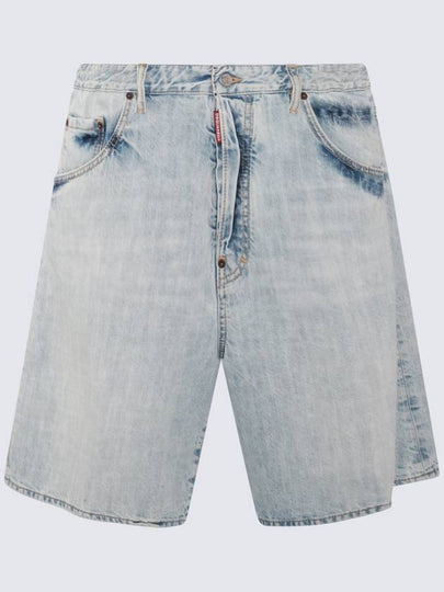 Palm Beach Wash Denim Shorts Light Blue - DSQUARED2 - BALAAN 2