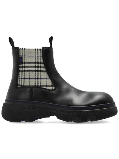 Creeper Low Leather Chelsea Boots Black Lichen - BURBERRY - BALAAN 2