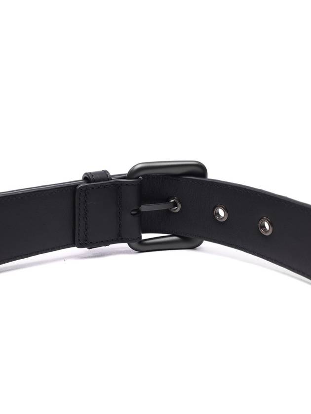 Intrecciato Leather Belt Black - BOTTEGA VENETA - BALAAN 6