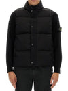 High Neck Padded Vest Black - STONE ISLAND - BALAAN 2