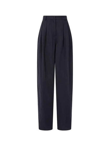 Women s pleated tapered fit pants dark navy 270267 - EMPORIO ARMANI - BALAAN 1