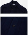 Single Breasted Button Cotton Jacket Navy - THOM BROWNE - BALAAN 8