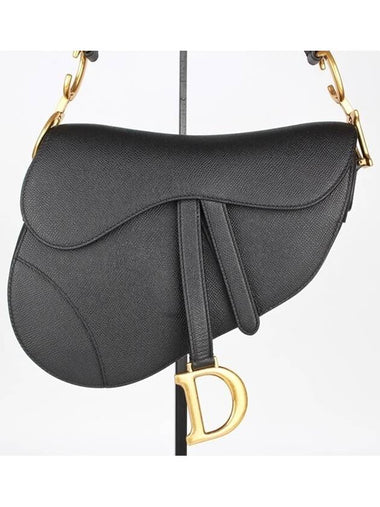 CD Saddlebag Black Gold Plated - DIOR - BALAAN 1