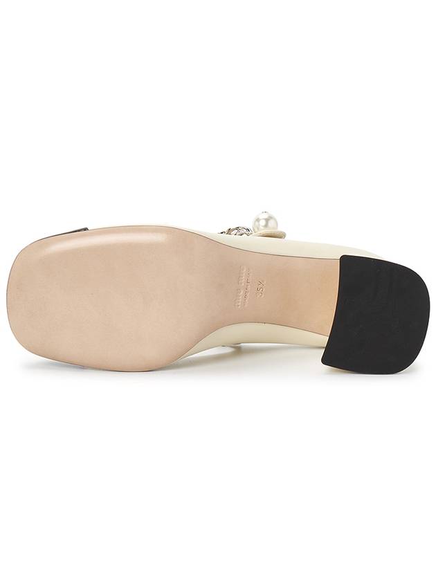 Leather Pumps Ivory Black - MIU MIU - BALAAN 6