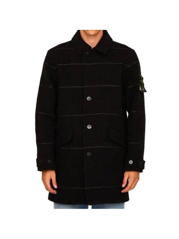 Reflective Long Single Coat Charcoal - STONE ISLAND - BALAAN 1