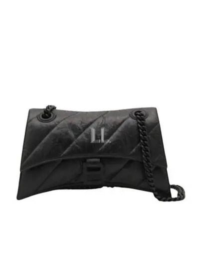 Crush Chain Strap Small Shoulder Bag Black - BALENCIAGA - BALAAN 2