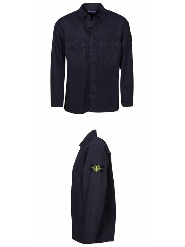 Old Treatment Over Long Sleeve Shirt Navy - STONE ISLAND - BALAAN 5