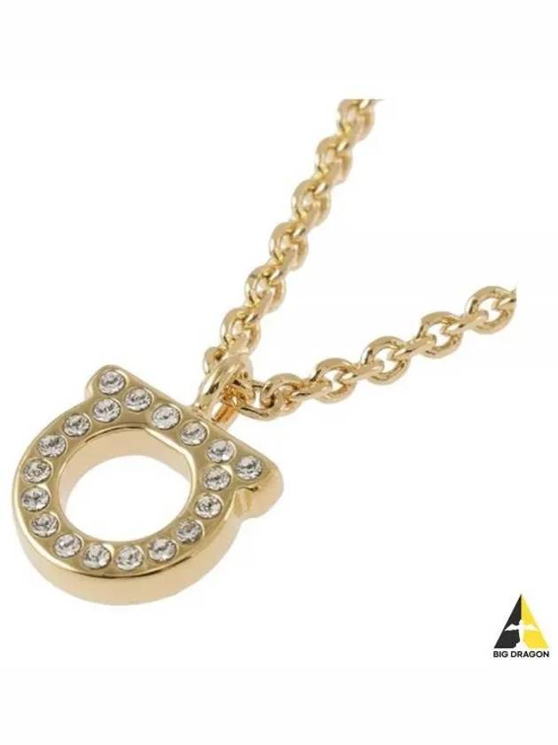 Gancini Crystal Necklace Gold - SALVATORE FERRAGAMO - BALAAN 2