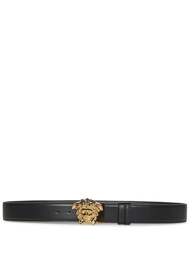 La Medusa Reversible Leather Belt Black - VERSACE - BALAAN 2