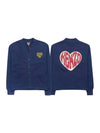 Heart Print Classic Cotton Cardigan Blue - KENZO - BALAAN 2