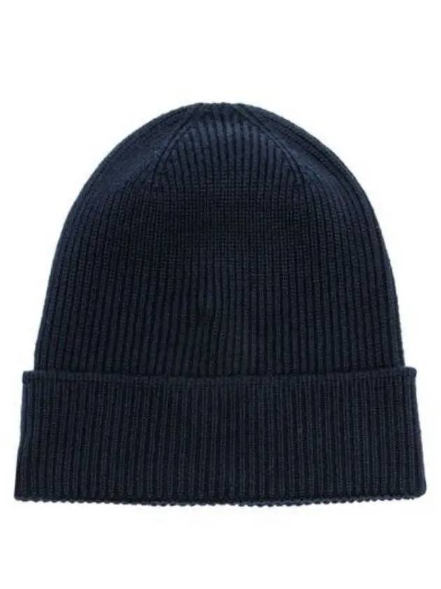 Logo Patch Beanie Navy 3B70500 A9342 742 - MONCLER - BALAAN 2