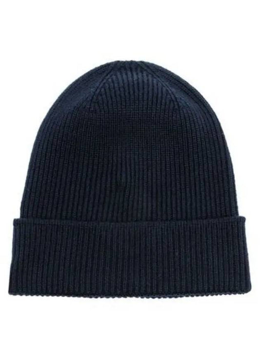 Logo Patch Beanie Navy 3B70500 A9342 742 - MONCLER - BALAAN 2