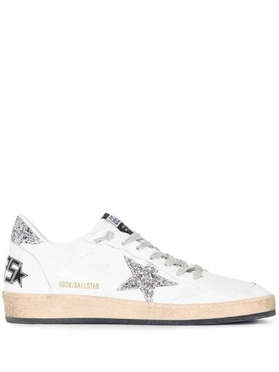 Ball Star Heel Tab Low Sneakers White Silver - GOLDEN GOOSE - BALAAN 2