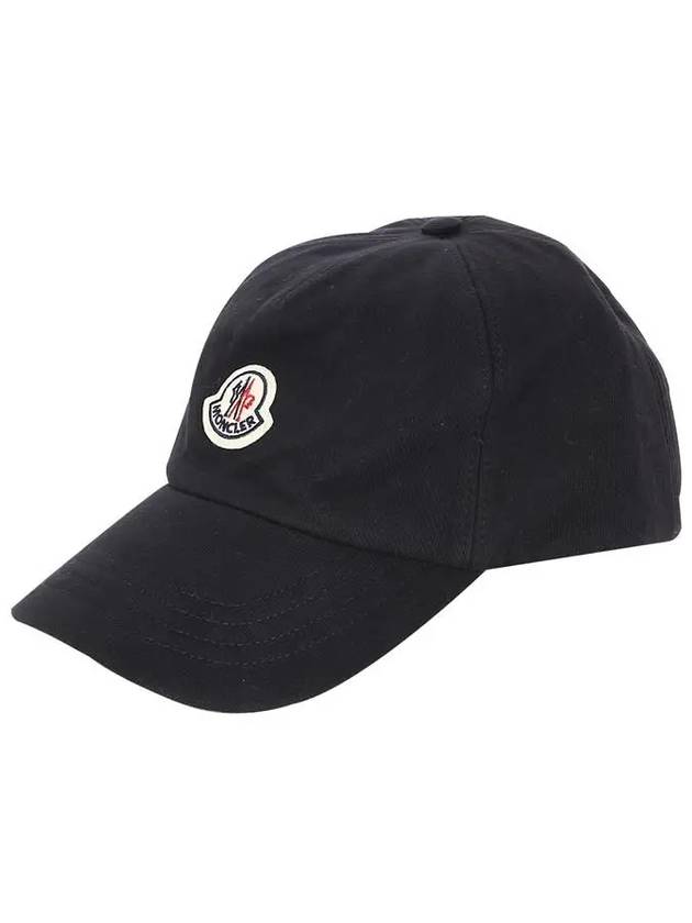 Fleece Logo Patch Cotton Baseball Ball Cap Navy - MONCLER - BALAAN 2