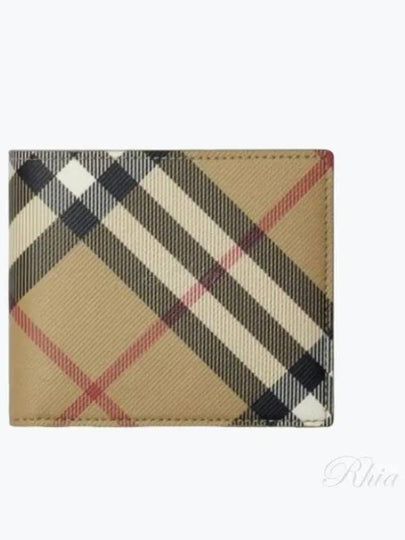 Check Half Wallet Beige - BURBERRY - BALAAN 2