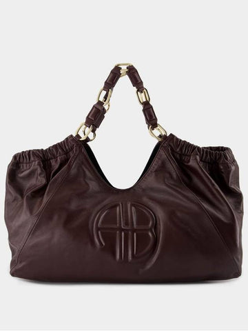 Kate Medium Tote - ANINE BING - Leather - Burgundy - ANINE BING - BALAAN 1