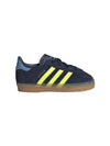 Kids Gazelle Comfort Closure Elastic Lace Sneakers Yellow Navy - ADIDAS - BALAAN 1