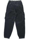 Corduroy Cotton Cargo Straight Pants Grey - STONE ISLAND - BALAAN 3