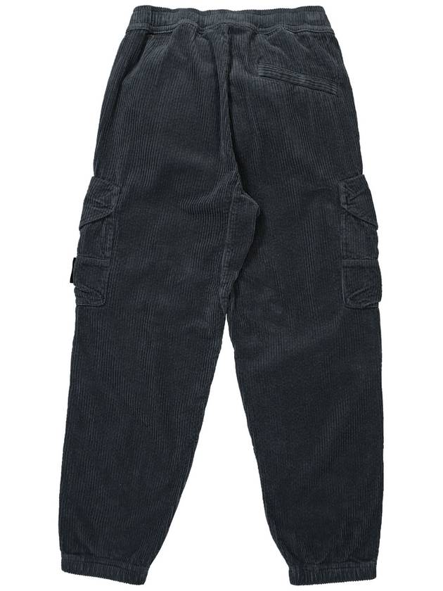 Corduroy Cotton Cargo Straight Pants Grey - STONE ISLAND - BALAAN 3