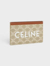 Logo Print Triomphe Canvas Card Holder Grey - CELINE - BALAAN 3