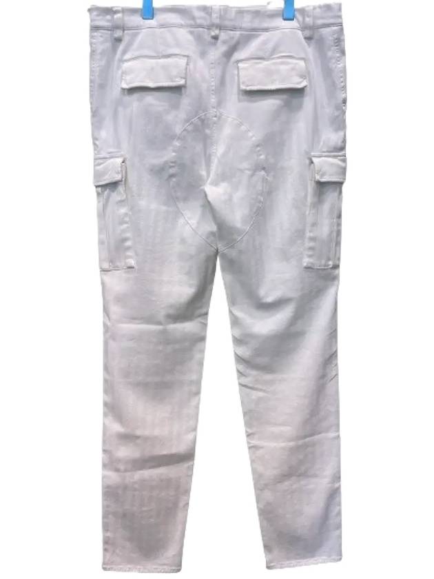 Men's Oversized Straight Pants White - BRUNELLO CUCINELLI - BALAAN 4