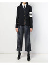 Cotton 4-Bar Milano Classic V-Neck Cardigan Navy - THOM BROWNE - BALAAN 3