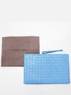 Intrecciato Large Clutch Bag Blue - BOTTEGA VENETA - BALAAN 2