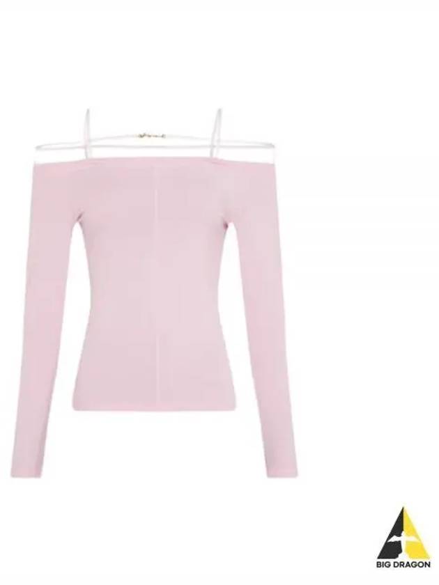 Women's Sierra Signature Long Sleeve T-Shirt Pink - JACQUEMUS - BALAAN 2