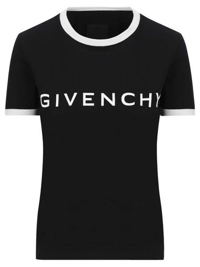 Archetype Slim Fit Cotton Short Sleeve T-Shirt Black - GIVENCHY - BALAAN 2