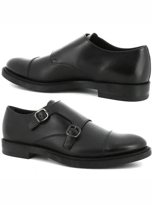 Men's Leather Monk Strap Black - TOD'S - BALAAN 2