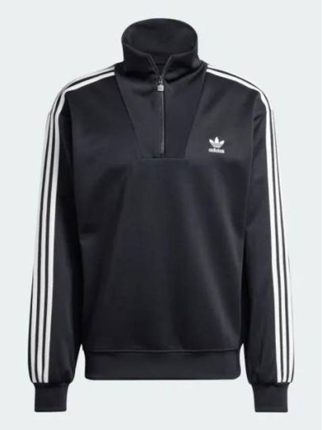 Funnel Neck Half Zip-Up Track Jacket Black - ADIDAS - BALAAN 2