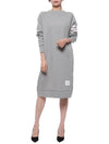 Classic Loopback 4-Bar Sweater Midi Dress Light Grey - THOM BROWNE - BALAAN 4