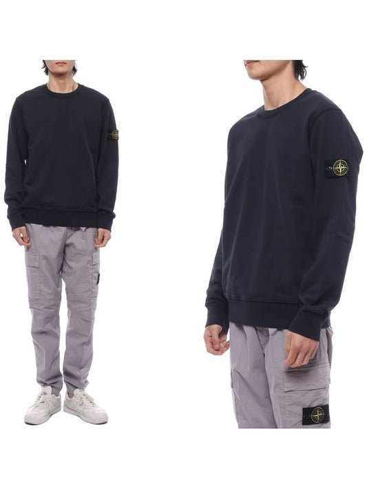 Wappen Patch Garment Dyed Sweatshirt Navy - STONE ISLAND - BALAAN 2