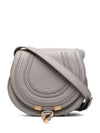 Marcie Saddle Small Grained Leather Cross Bag Grey - CHLOE - BALAAN 2