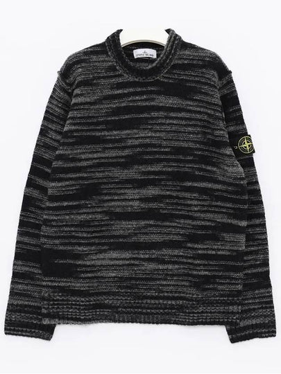 Wappen Patch Wool Knit Top Black - STONE ISLAND - BALAAN 2