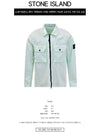 Waffen Patch Two Pocket Cotton Over Zip Up Jacket  Light Green - STONE ISLAND - BALAAN 3