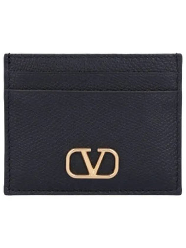 Logo Signature Card Holder Black - VALENTINO - BALAAN 1