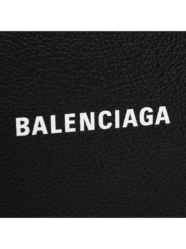 Logo Strap Cash Medium Clutch Bag Black - BALENCIAGA - BALAAN.