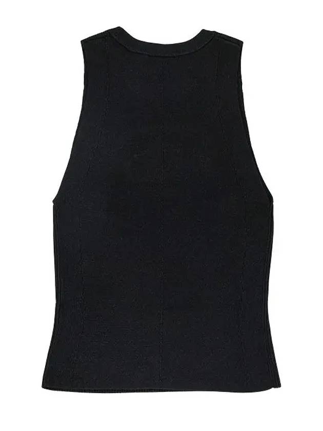 M Onerva Logo Plaque Cut Out Sleeveless Black - DIESEL - BALAAN 5