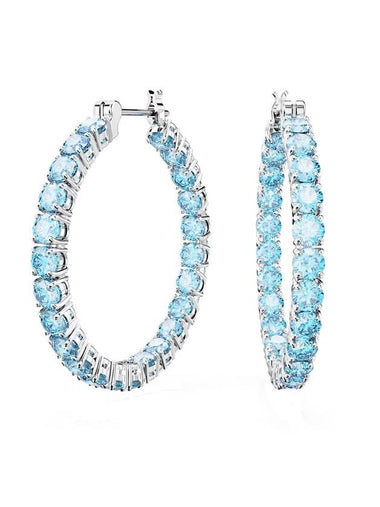 Matrix Hoop Earrings Blue - SWAROVSKI - BALAAN 1