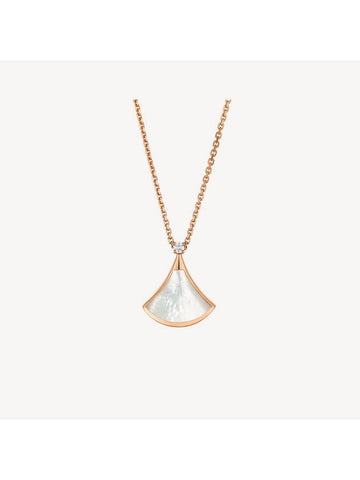 Divas Dream Diamond Mother of Pearl Necklace Rose Gold - BVLGARI - BALAAN 1