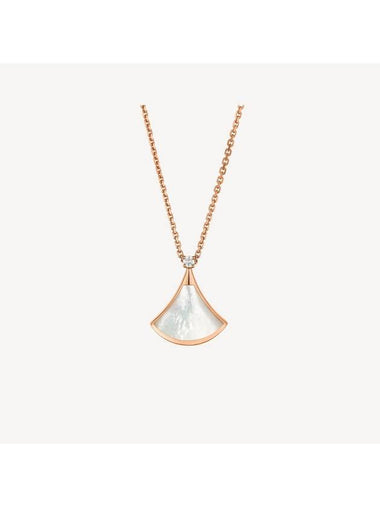 Divas Dream Diamond Mother of Pearl Necklace Rose Gold - BVLGARI - BALAAN 1