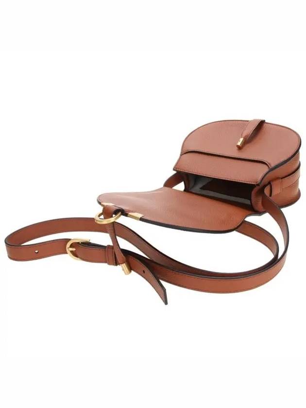 Marcie Saddle Small Grained Leather Cross Bag Tan - CHLOE - BALAAN 5