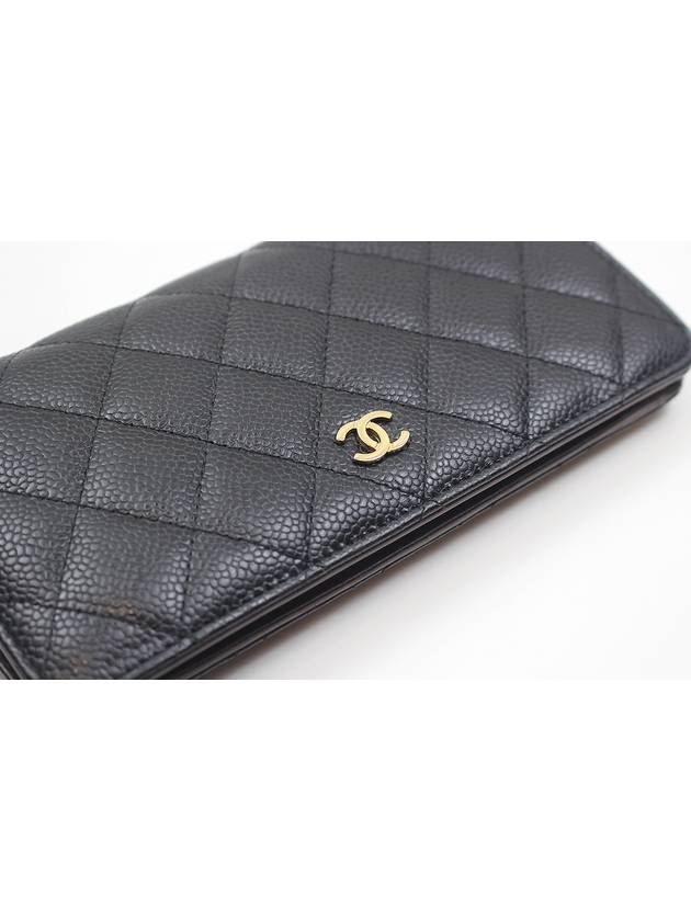 Classic Caviar Timeless Black Gold Long Wallet 21st A31509 - CHANEL - BALAAN 5