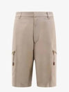 Zip Detail Bermuda Shorts Beige - DIOR - BALAAN 2