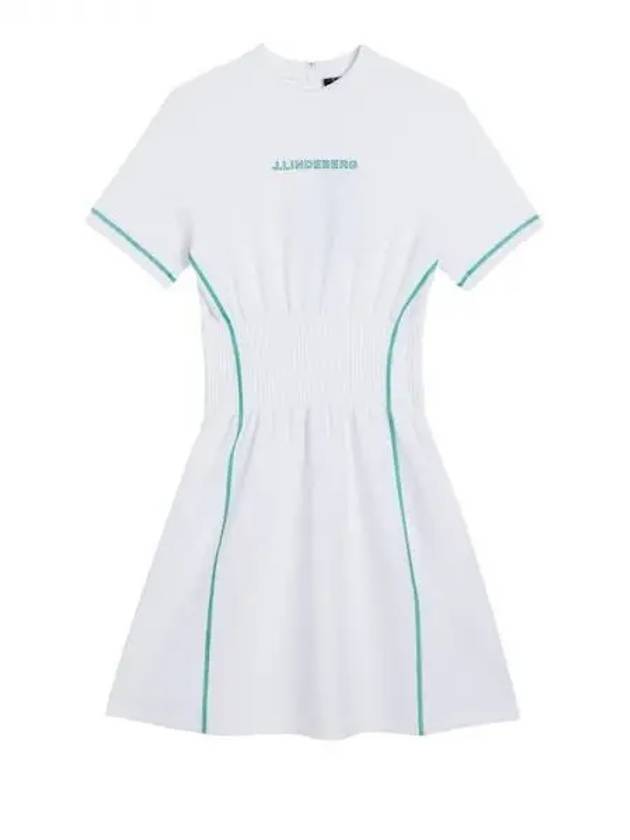 Golf Women s Short Sleeve T shirt Crystal Dress One Piece White Domestic Product GR5Y24070370869 - J.LINDEBERG - BALAAN 1