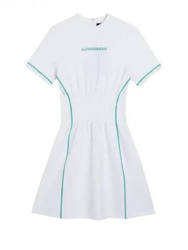 Golf Women s Short Sleeve T shirt Crystal Dress One Piece White Domestic Product GR5Y24070370869 - J.LINDEBERG - BALAAN 1