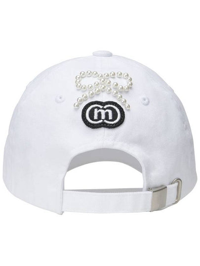 ALL SEASON Doyou Know MC Women s Pearl Stud Symbol Logo Soft Type White Ball Cap DO9242AC17 4 - DOYOUKNOWMC GOLF WEAR - BALAAN 2