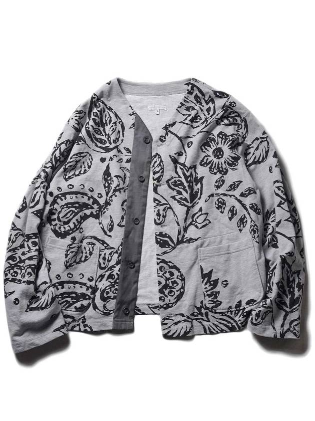 Floral Print French Terry Cardigan Gray - ENGINEERED GARMENTS - BALAAN 2