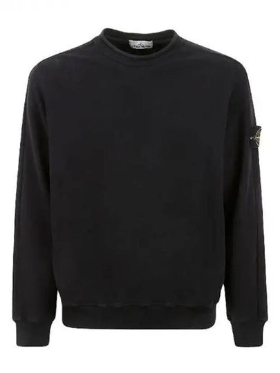 Stretch Cotton Fleece Mock Turtleneck Sweatshirt Black - STONE ISLAND - BALAAN 2